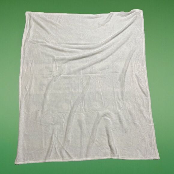 Throw Blanket Hello Fresh Plush Soft Silk Touch Green White Logo Lime Cozy 61x51 - Picture 3 of 3